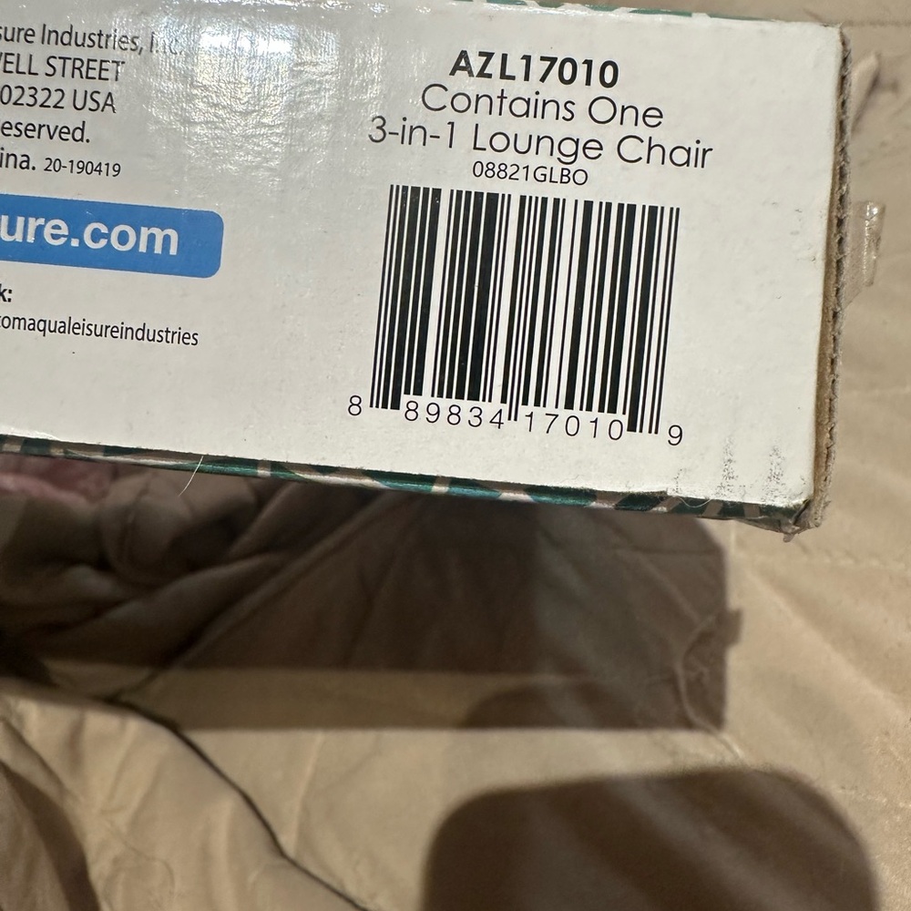 Aqua Inflatable Pool Lounge Chair - Picture 3 of 3